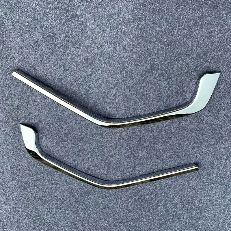 

2pcs ABS Chromed Car Front Grill Grille Decorative Cover Trim Strips For Toyota RAV4 2019 2020 Car Styling Decals