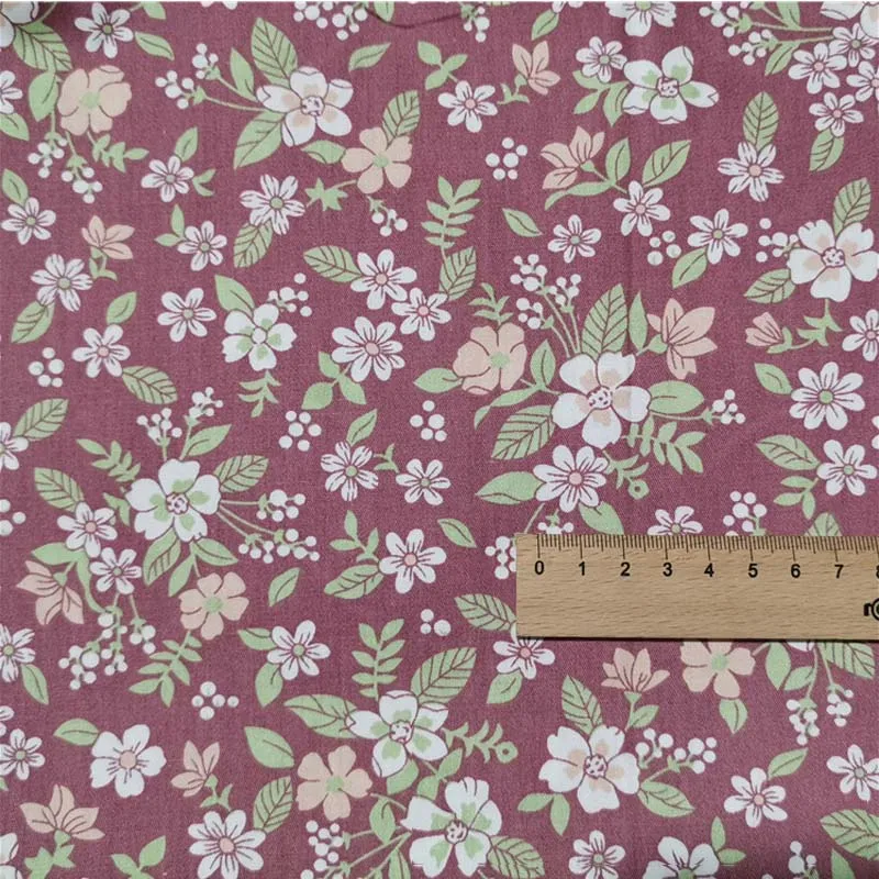 dark red flower Хлопок, саржа, зеленый, белый, синий, темно-красный, серый, маленький, Красный, розовый, желтый, цветок, цветочный материал, сделай сам для детей, кукла, одежда, платье, Декор - Цвет: dark red flower