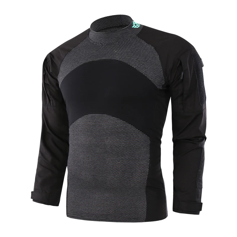 Мужская камуфляжная футболка с длинным рукавом в стиле милитари|Походные