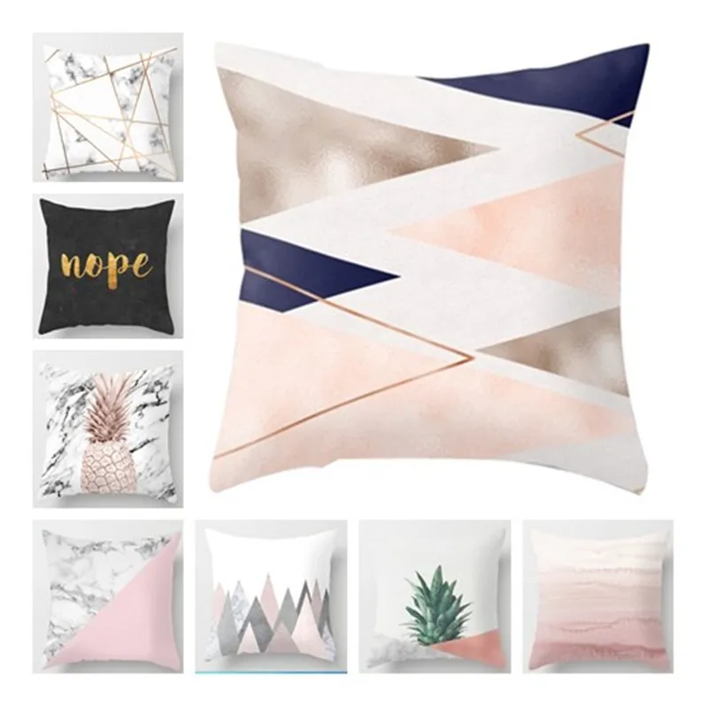 Наволочки подушки наволочки Дома Ретро розовое золото розовый квадрат Наволочка
