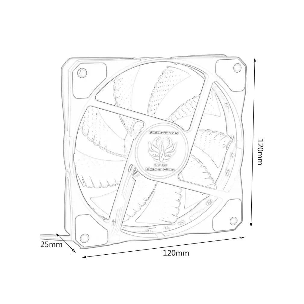 

120mm LED Ultra Silent Computer PC Case Fan 15 LEDs 12V With Rubber Quiet Molex Connector Easy Installed Fan