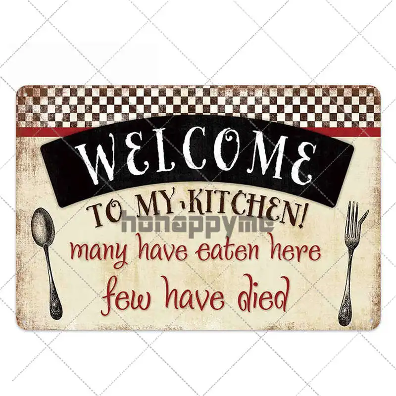 

Металлическая вывеска hohappyme 20*30 см