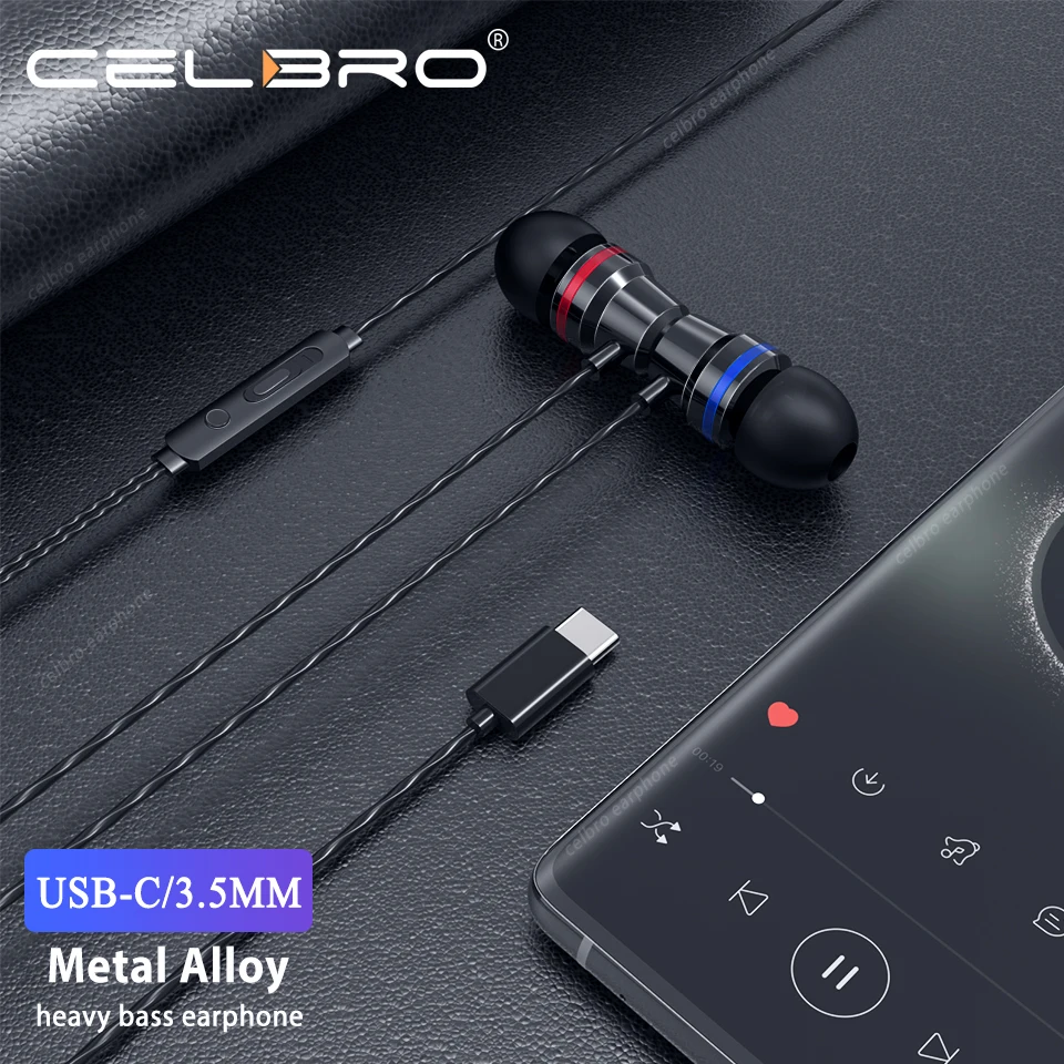 Для Xiaomi Mi 10 Pro/9/8 Se/6/Black Shark 2 Тип C наушники проводные Auriculares ухо головные