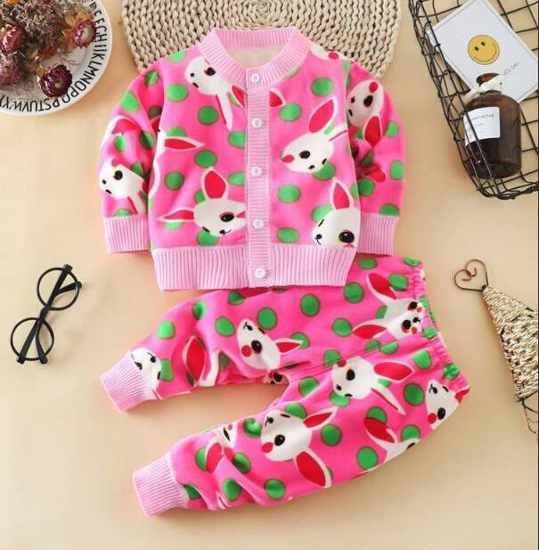 Комплекты одежды для маленьких девочек осенне-зимние детские повседневные