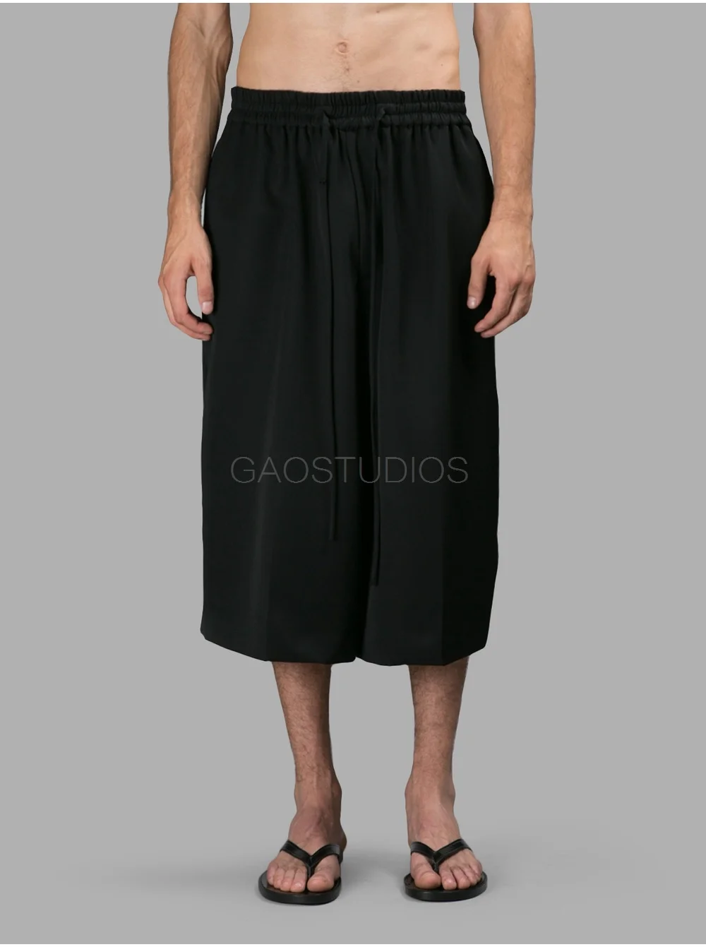Шорты мужские свободные укороченные штаны с широкими штанинами повседневные