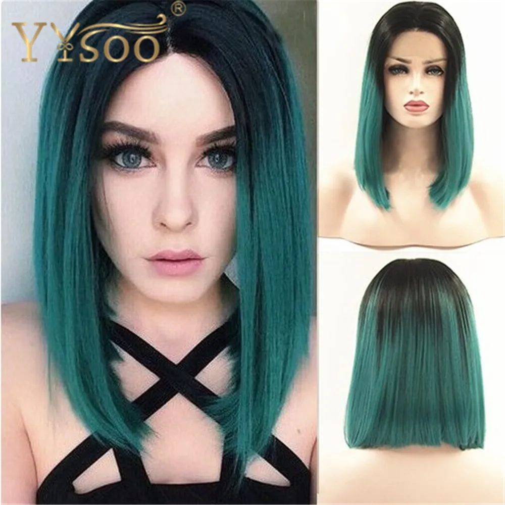 YYsoo/короткий синтетический парик с Бобом спереди для женщин два тона от темных