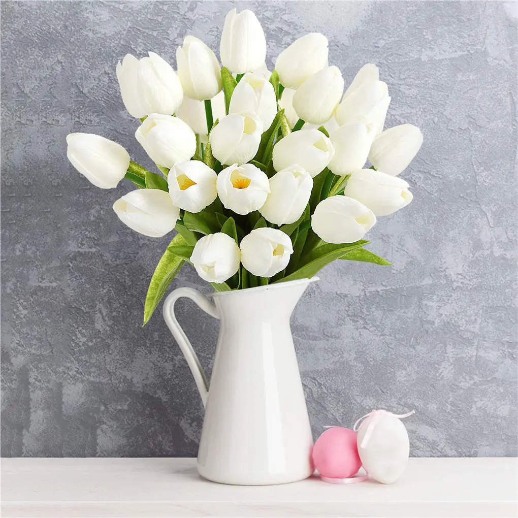 

10 Pcs Mooie Tulp Flores Kunstbloemen Tulipany Tulpen Nep Bloem Kerst Decoraties Voor Thuis Bruiloft Decor 35 Cm