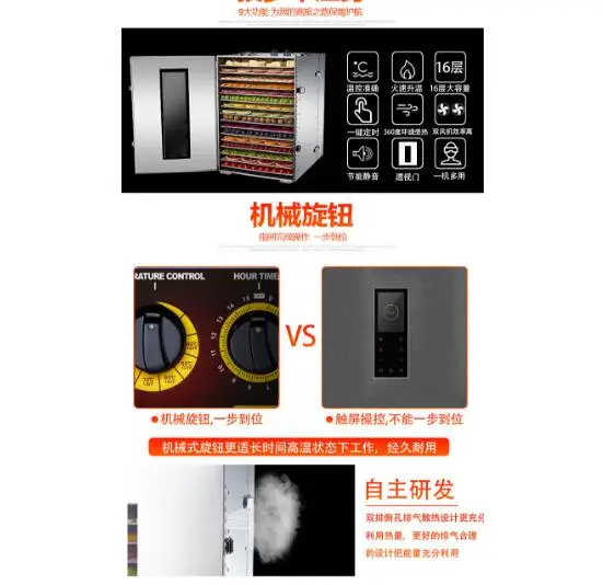 Коммерческая Машина для сушеных фруктов Дегидратор и овощей пищевая сушилка