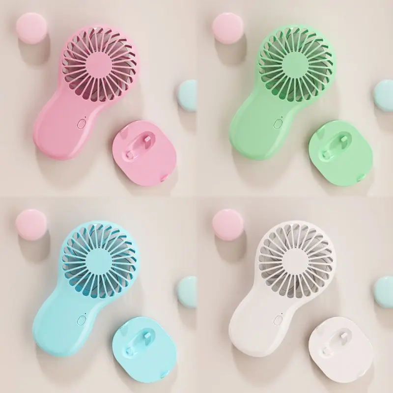 

USB Rechargeable Mini Pocket Fan Cool Air Hand Held Fans Mobile Phone Holder