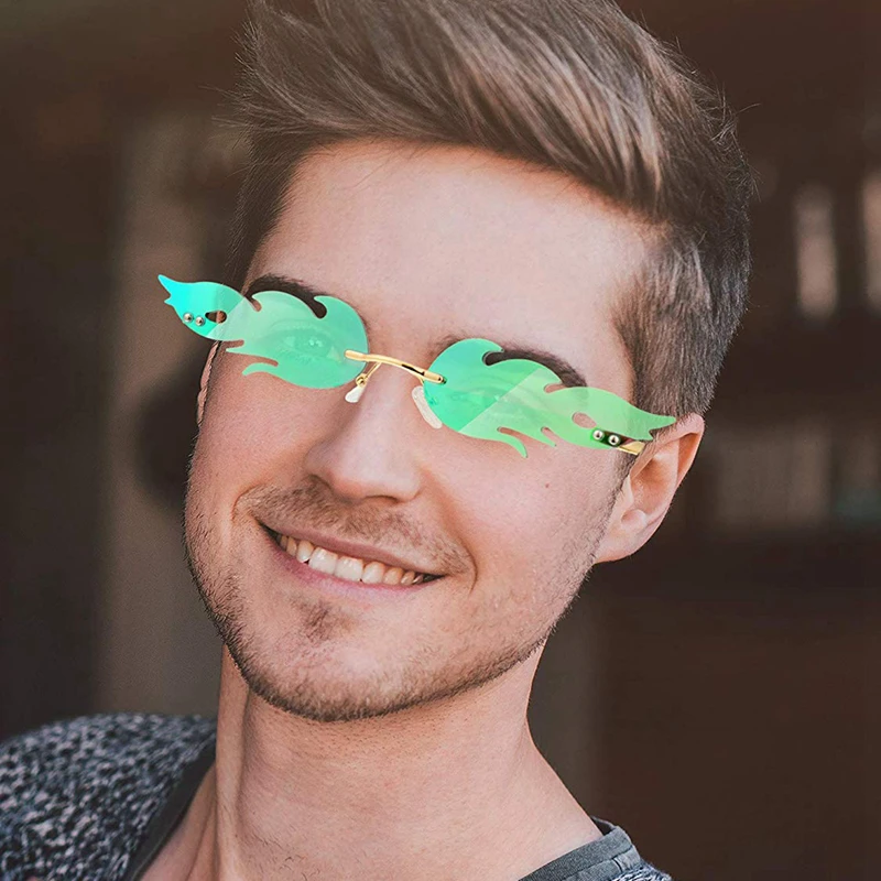 Светящиеся светоотражающие солнцезащитные очки цветные фейерверк женские