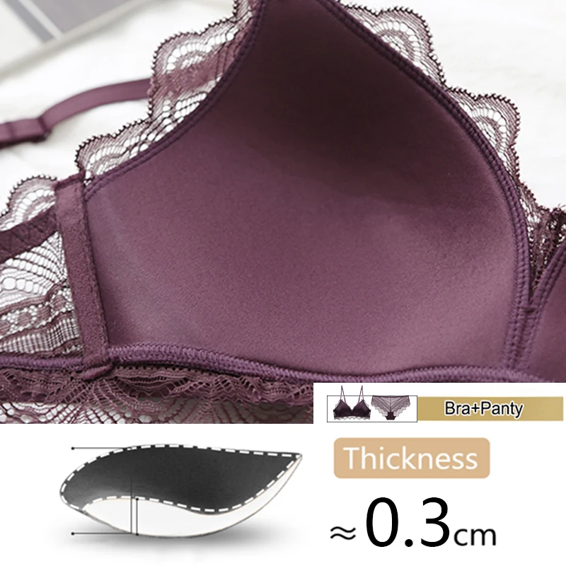 Треугольники чашка с низким вырезом на спине бюстгальтер и трусики наборы для