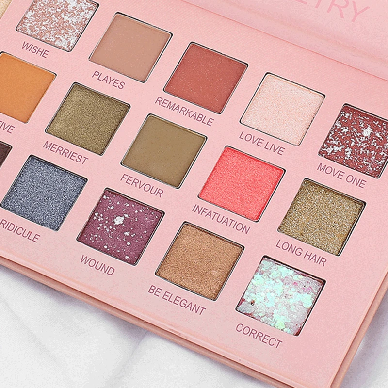 18 цветов тени для век пигмент обнаженные блестящие перламутровые водостойкие