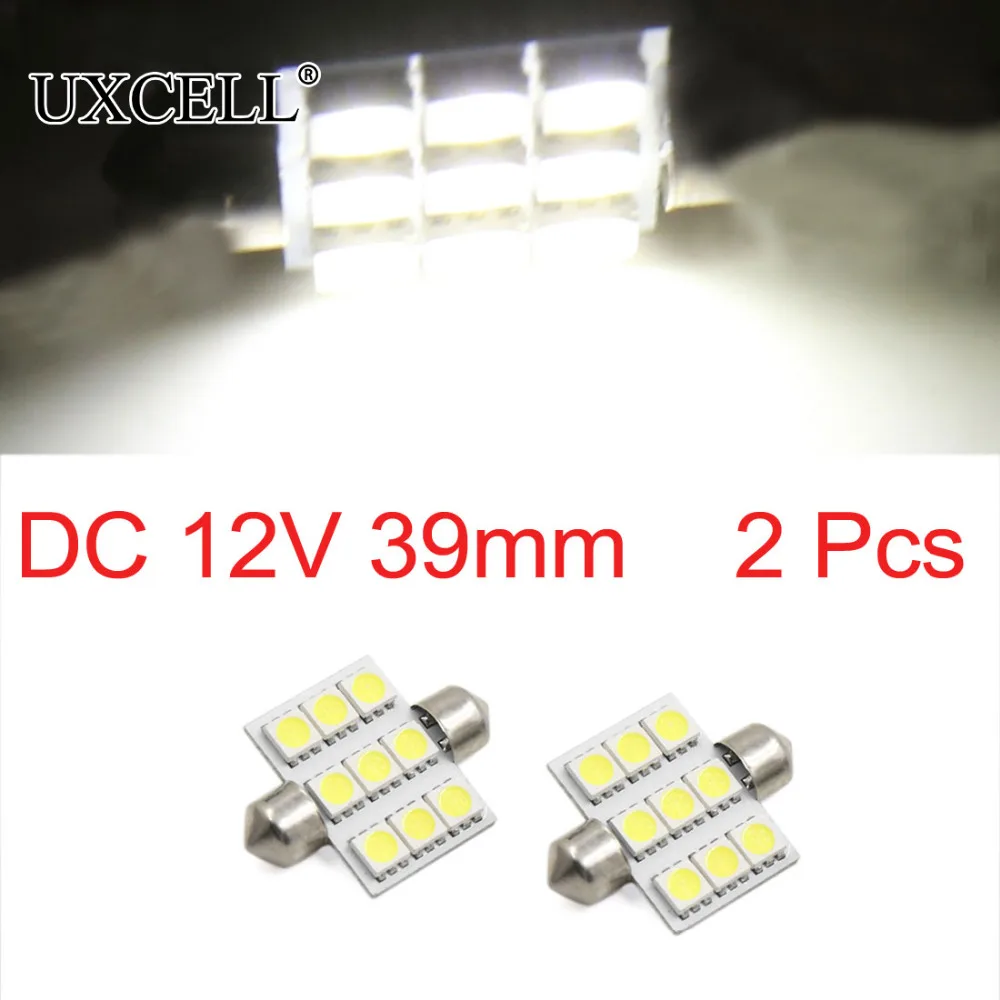 2 шт. 39 мм холодный белый 9-505050-smd светодиодный светильник для салона автомобиля |