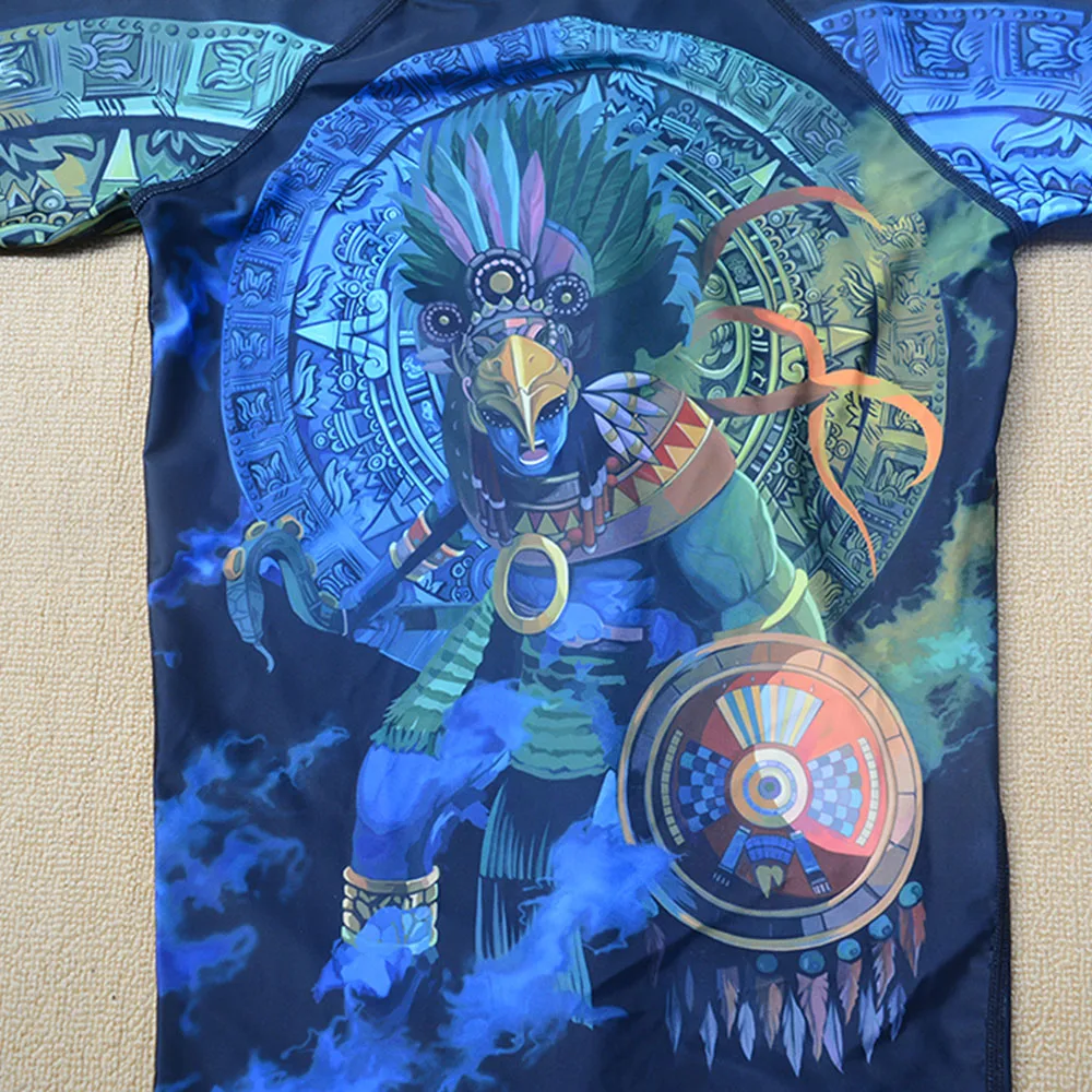 Мужская быстросохнущая футболка Rashguard с длинным рукавом пляжная одежда для