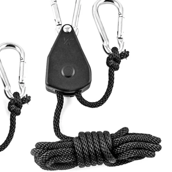 

1/8 Inch 6 Inch Adjustable Planting Light Ratchet Rope Hook For Retail Planting Light Gardening Outdoor Camping Accessories