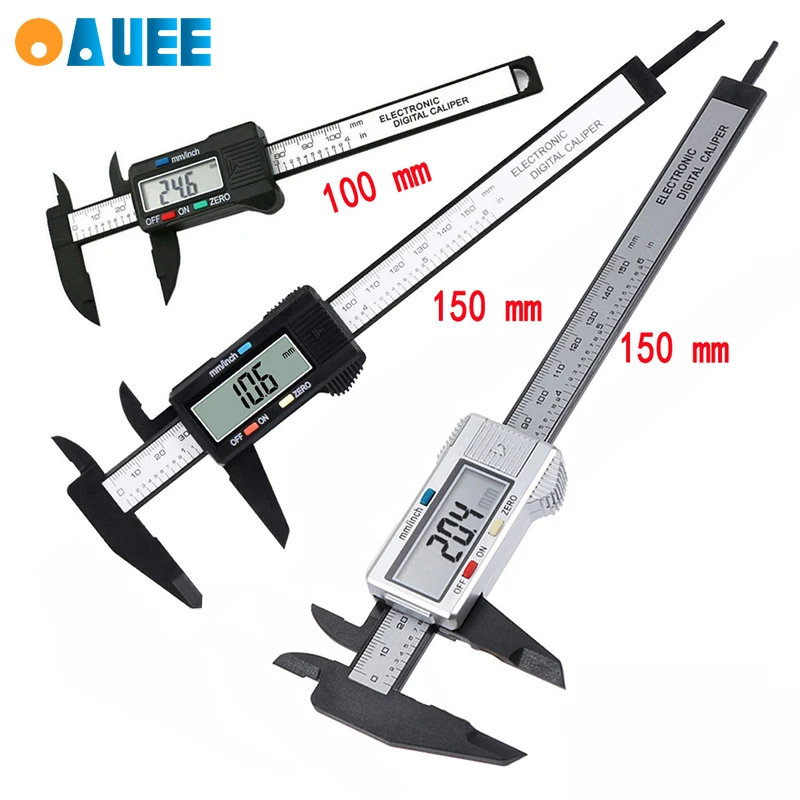 150 мм 100 электронный цифровой штангенциркуль с нониусом из углеродного волокна