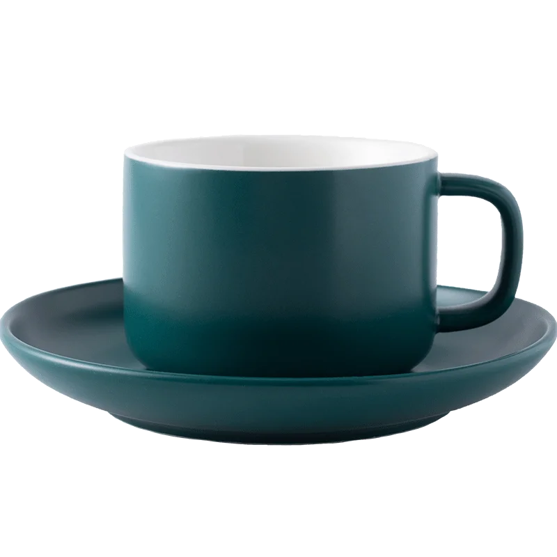 Vintage Coffee Cup Set With Saucer Pottery High Tea Cups Primitive Textured Porcelain Kubki Ceramiczne And 50CS50 | Дом и сад