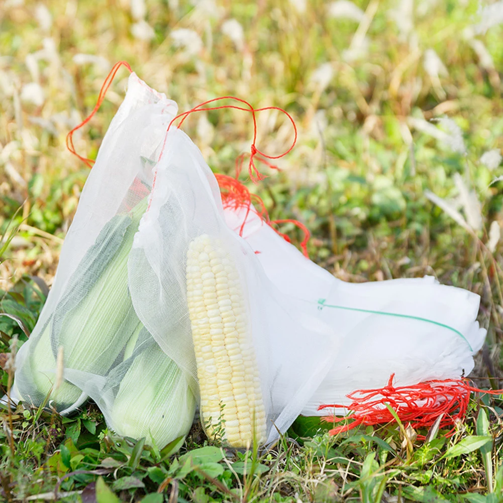 100 шт. садовое растение овощей фруктов защиты мешок белый анти-птица нейлоновой