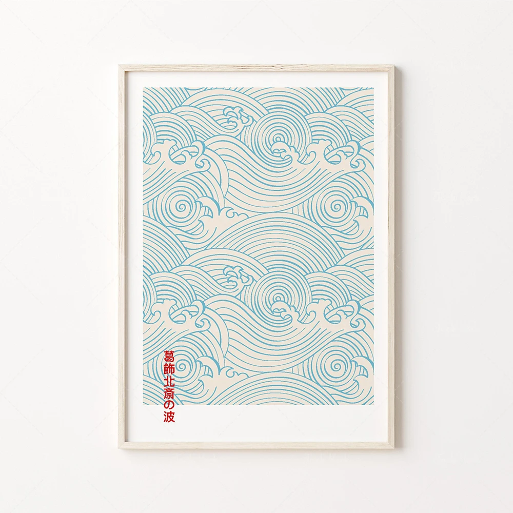 

Japanese Waves, Hokusai Print, Japanese Art Print, Hokusai Poster, Japanese Vintage Poster, Vintage Japanese Print