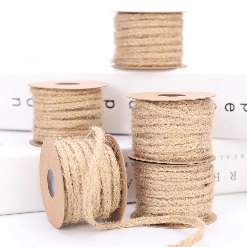 Шпагат из натурального джута шириной 5 метров 0 см рулон веревки для сада