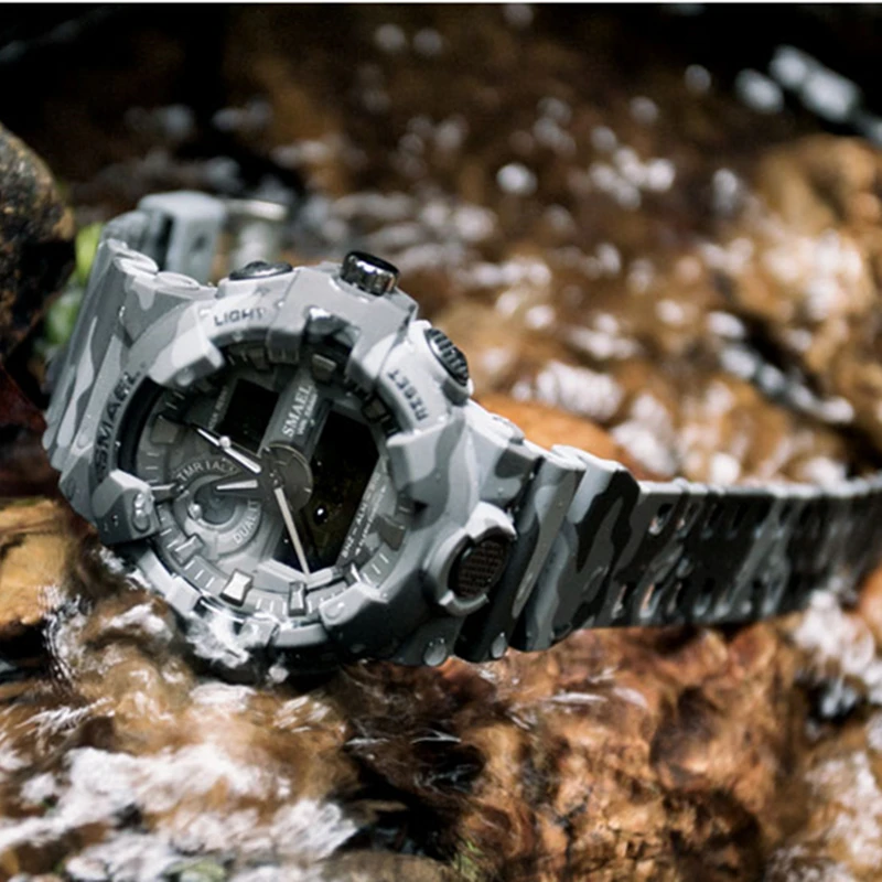 SMAEL Fashion Camouflage Military Digital Quartz Watch Men Top Brand Waterproof Shock Outdoor Sports Watches Relogio Masculino | Наручные