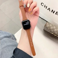 high quality slim leather band for iwatch 40mm 44mm sports watch and apple watch 42mm 38mm series 23456 se