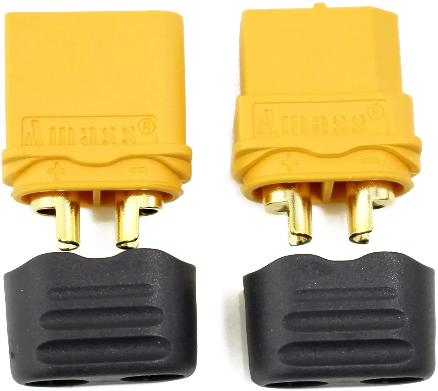 Amass-enchufe de conector de bala XT60H, accesorio actualizado de funda hembra y macho XT60, chapado en oro para piezas de RC, 20 pares-3
