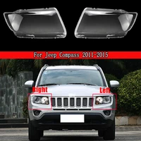 car headlight lenses replacement left right headlamp protective shell transparent cover lampshdade for jeep compass 2011 2015