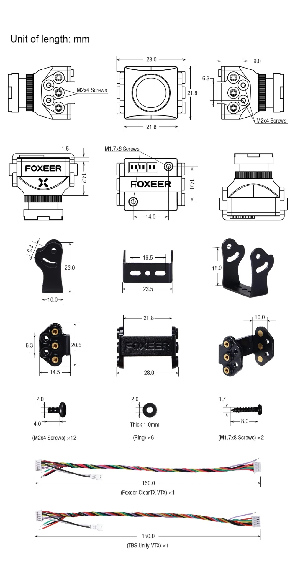 Foxeer Falkor V2 1200TVL мини/полноразмерная камера 16:9/4:3 PAL/NTSC переключаемый GWDR с кронштейном FPV камера поддержка фиксатор крыло
