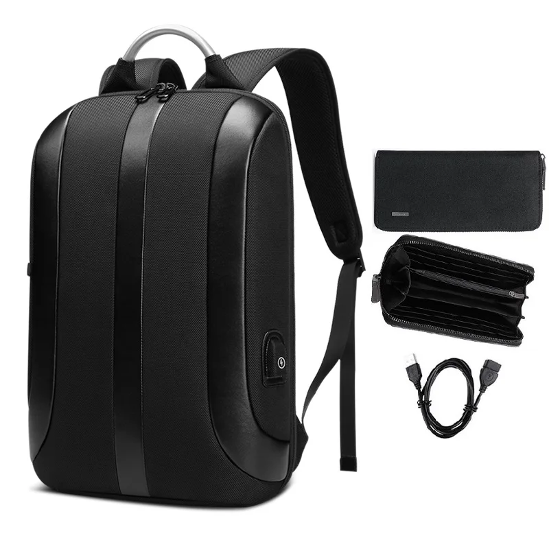 Мужской Ультратонкий рюкзак для ноутбука с USB портом зарядки деловая дорожная