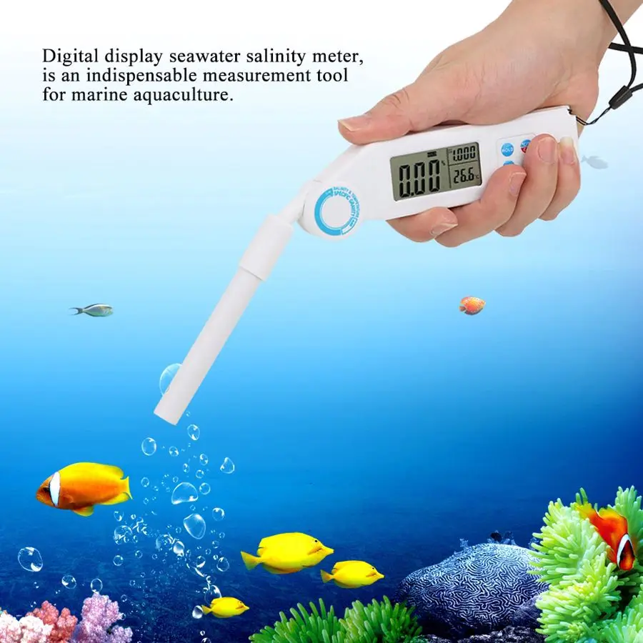 Тест качества воды для аквариума SA-1017 складной цифровой измеритель солености TDS EC