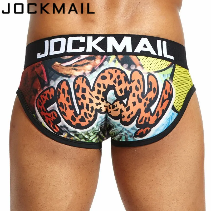Jockmail трусы мужское нижнее белье сексуальное с мультяшным принтом мужские Calzoncillos