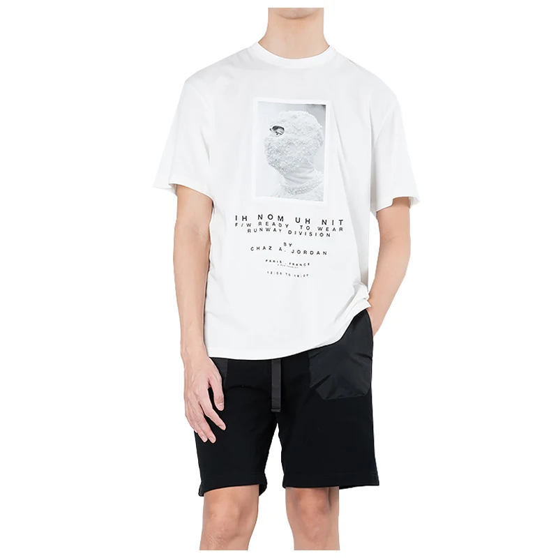 

Новинка 2021, футболка IH NOM UH NIT с непринужденной маской для мужчин и женщин, Высококачественная футболка в летнем стиле 1:1 с цифровым принтом, С...