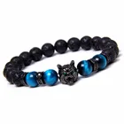 Бусины из натурального камня 8 мм, браслет с волком, браслеты с бусинами Bileklik Erkek, браслеты ручной работы для женщин, ювелирные изделия, мужские аксессуары, новинка