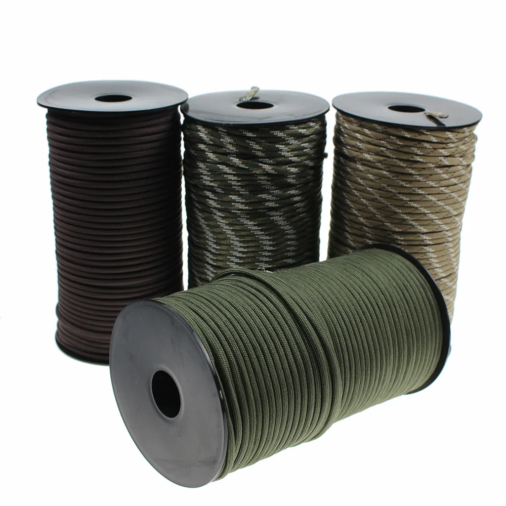 

DIY Paracord 100M 9 Strand 550 Paracord Rope 4mm Outdoor Camping Survival Equipment Parachute Cord Umbrella Tent Lanyard