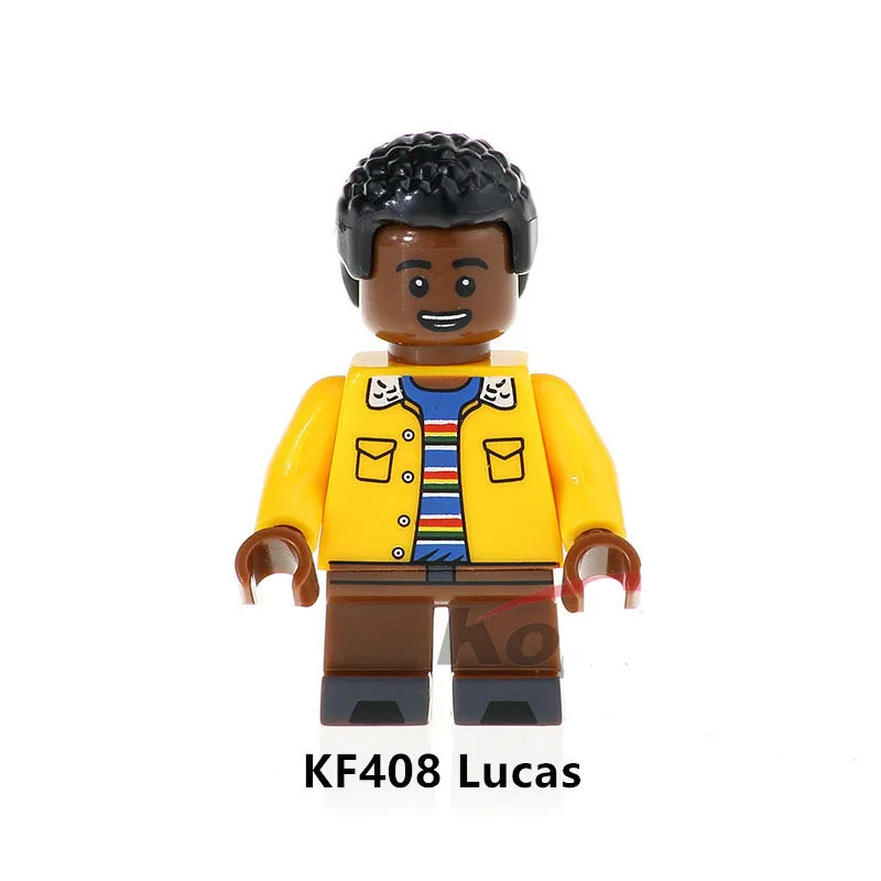 Одна продажа пластиковых строительных блоков странные вещи Lucas Mike Eleven Bricks Figures