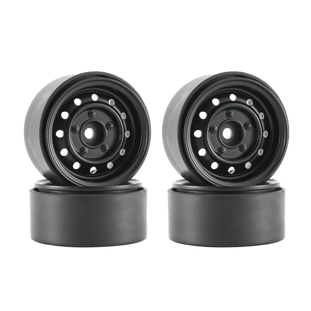 

4Pcs 1.9" Beadlock 12-Holes Wheel Rim Hub for 1/10 RC Crawler Car Axial SCX10 90046 D90 Traxxas TRX-4