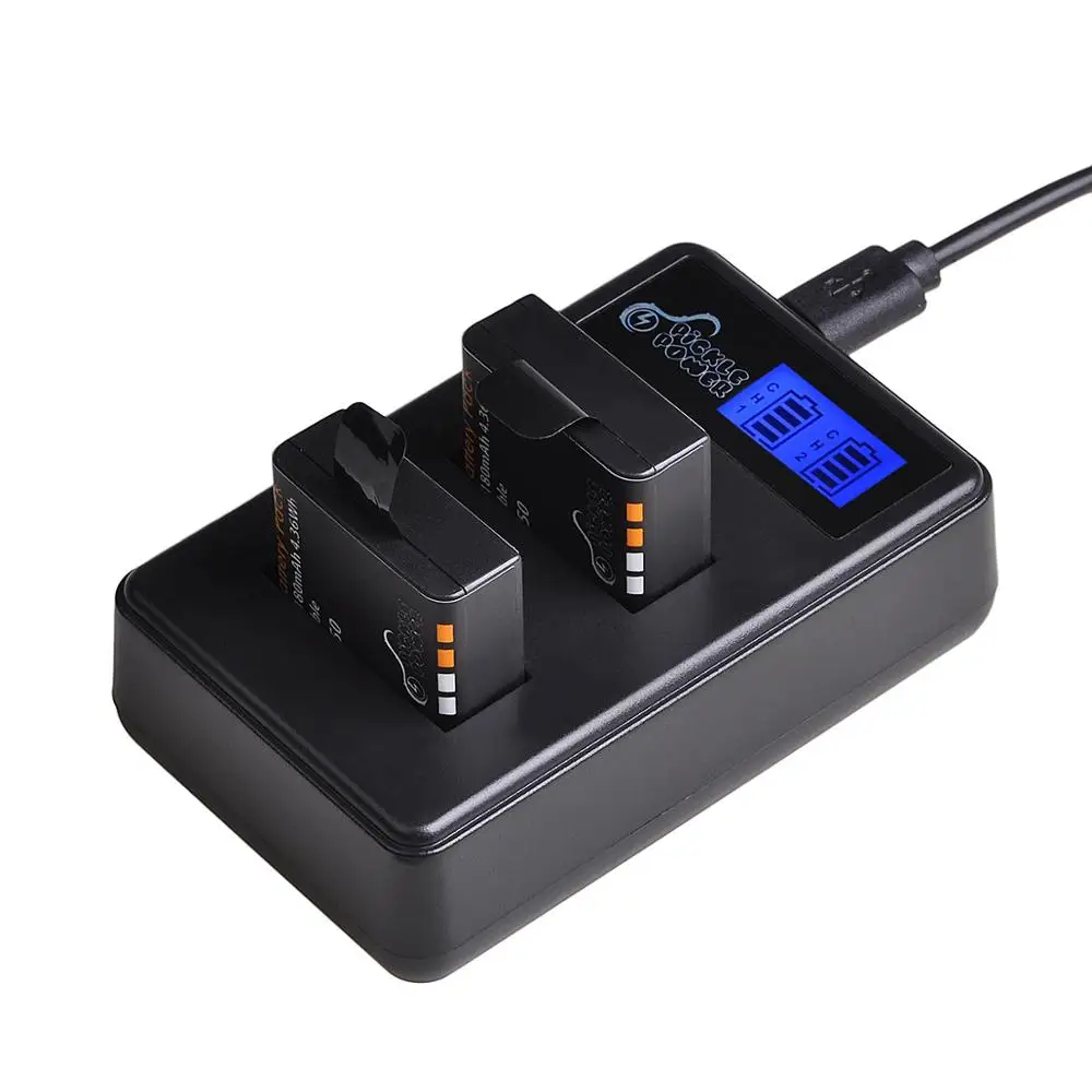 PG1050 батарея + LCD двойное зарядное устройство USB для SJCAM SJ4000 SJ5000 EKEN M10 4K H8 H9 GIT LB101