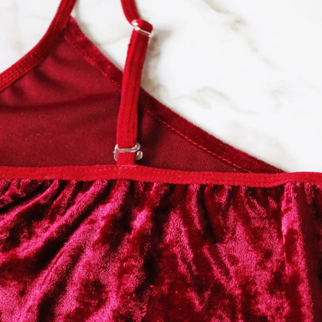 2Pcs Pajama Sets Women's Sexy Spaghetti Strap Velvet Shorts Set Sleepwear Babydoll Lingerie Femme Pyjamas Women Plus Size S-3XL | Женская