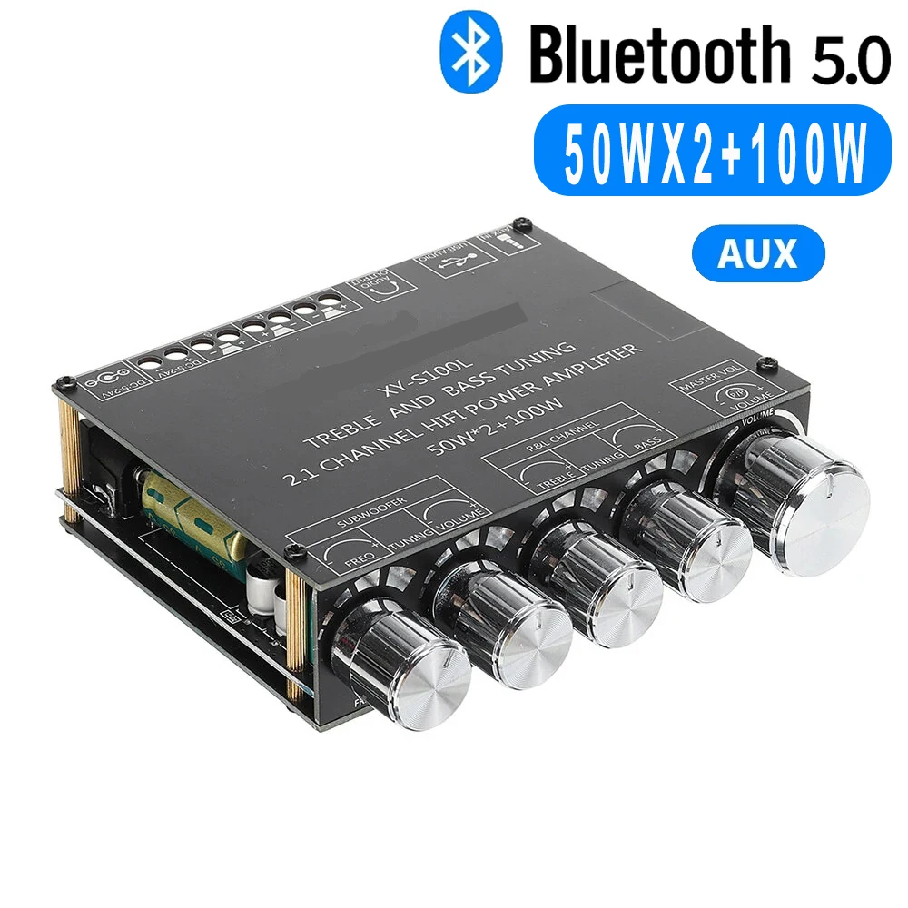 

XY-S100L bluetooth 5,0 панель усилителя сабвуфера 50 Вт x 2 + 100 Вт 2,1 канальная Плата усилителя мощности аудио стерео усилителя басового усилителя