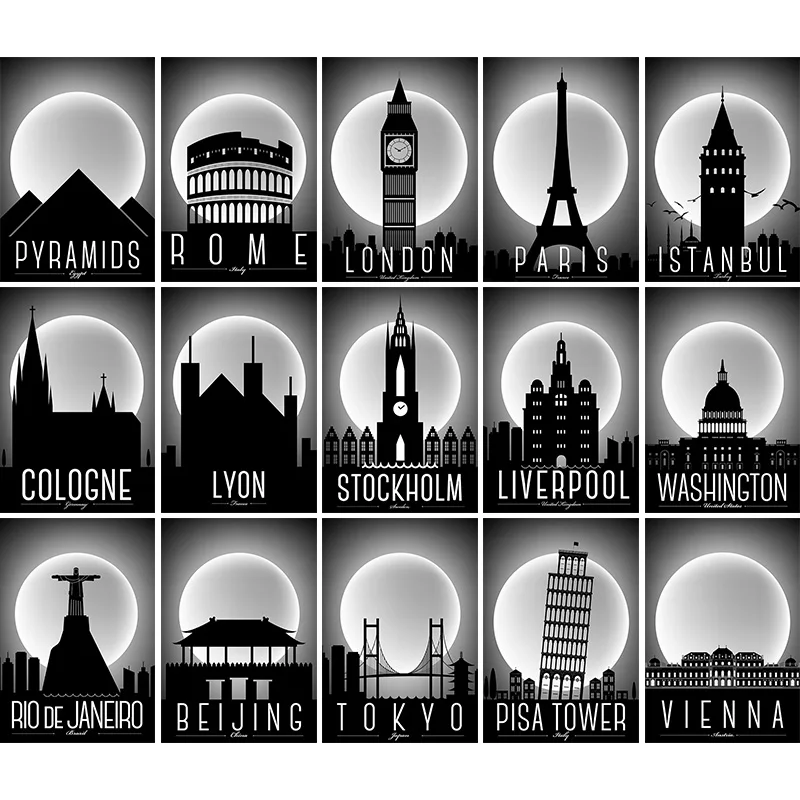 Алмазная живопись с логотипом города набор для алмазной вышивки 5D полностью