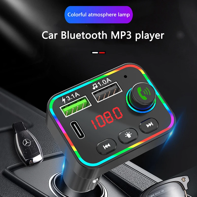 Зарядных порта USB для автомобиля Зарядное устройство телефона Bluetooth Беспроводной