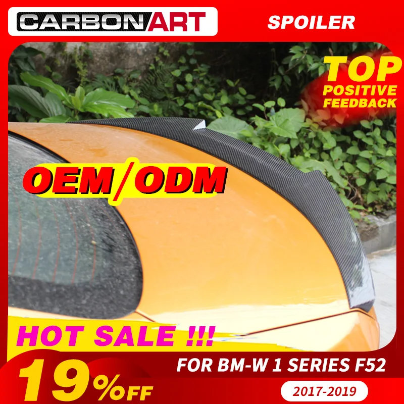 

Rear spoiler For bm-w 1 Series f52 Carbon Fiber Rear Trunk Spoiler Bootlid Spoiler 2017-2019 Car Styling rear spoiler For F52