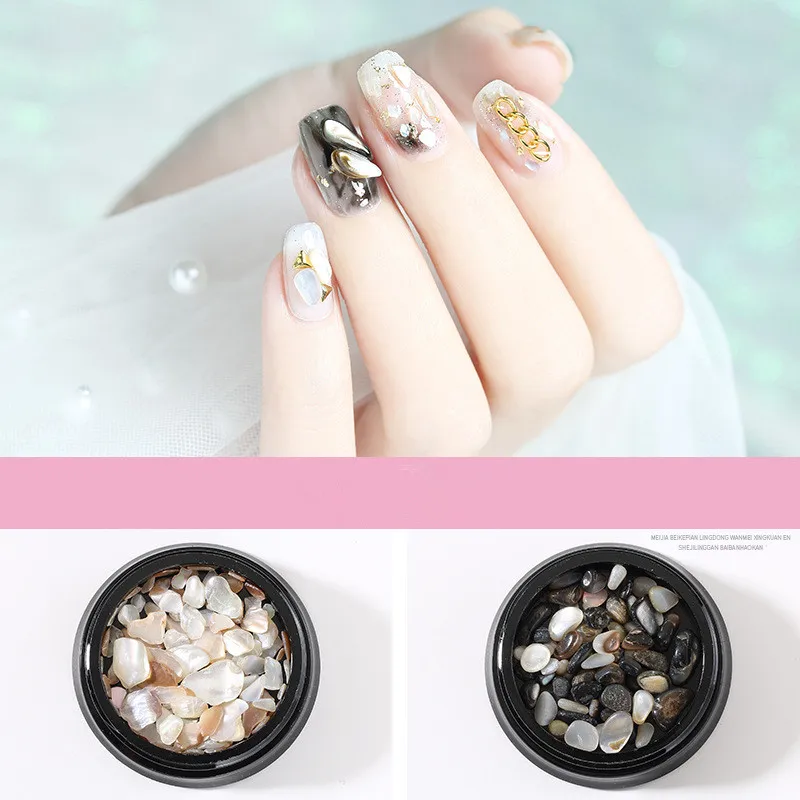 1 коробка для украшения ногтей 3D блестящая жемчужная оболочка ломтик хлопья