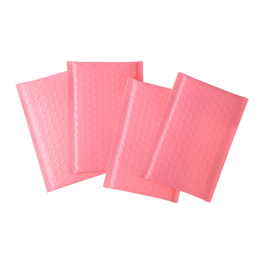 

NUOBESTY 50pcs Waterproof Bubble Mailers Padded Envelopes Bags Shockproof Bubble Wrapping Envelope (Pink, 15x11cm)