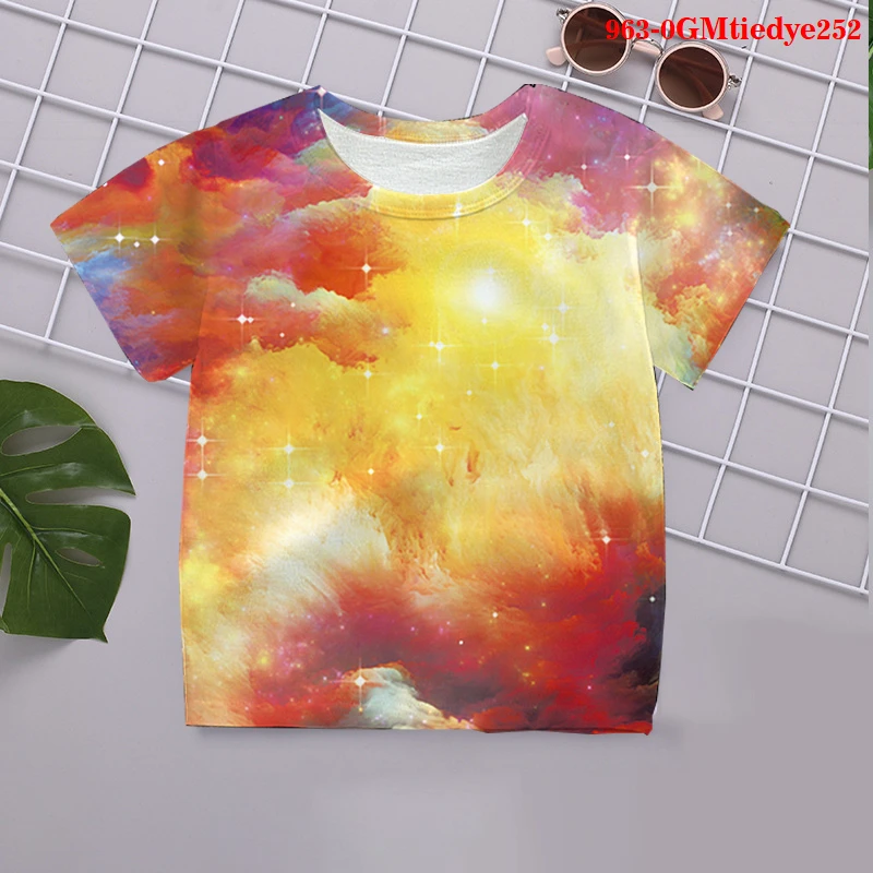 

3D graphic T Shirt Kids Toddler Anime tees Streetwear Short Sleeve Children's T-Shirt tiedye Tshirt Children Cloth Tops