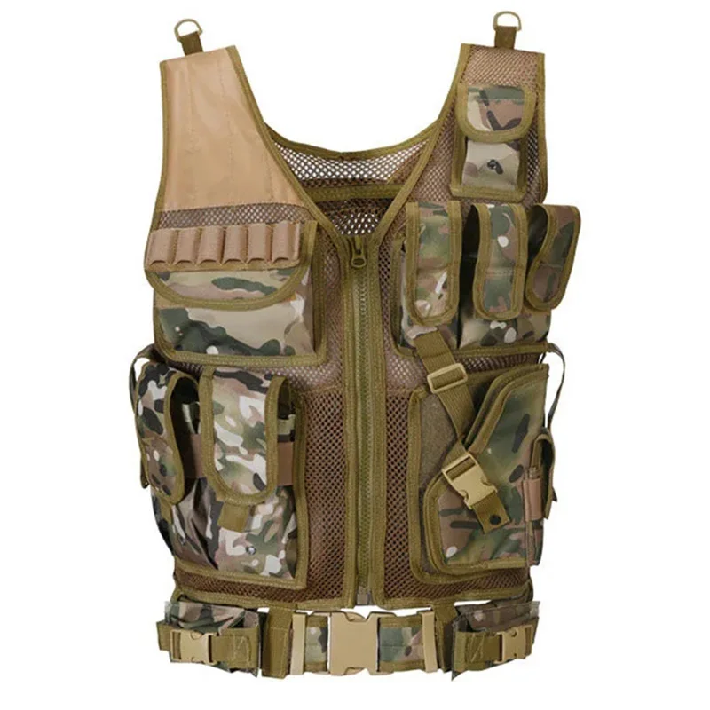 

One size Tactical Vest Military Combat Armor Vests Mens Tactical Hunting Vest Army Adjustable Armor Outdoor