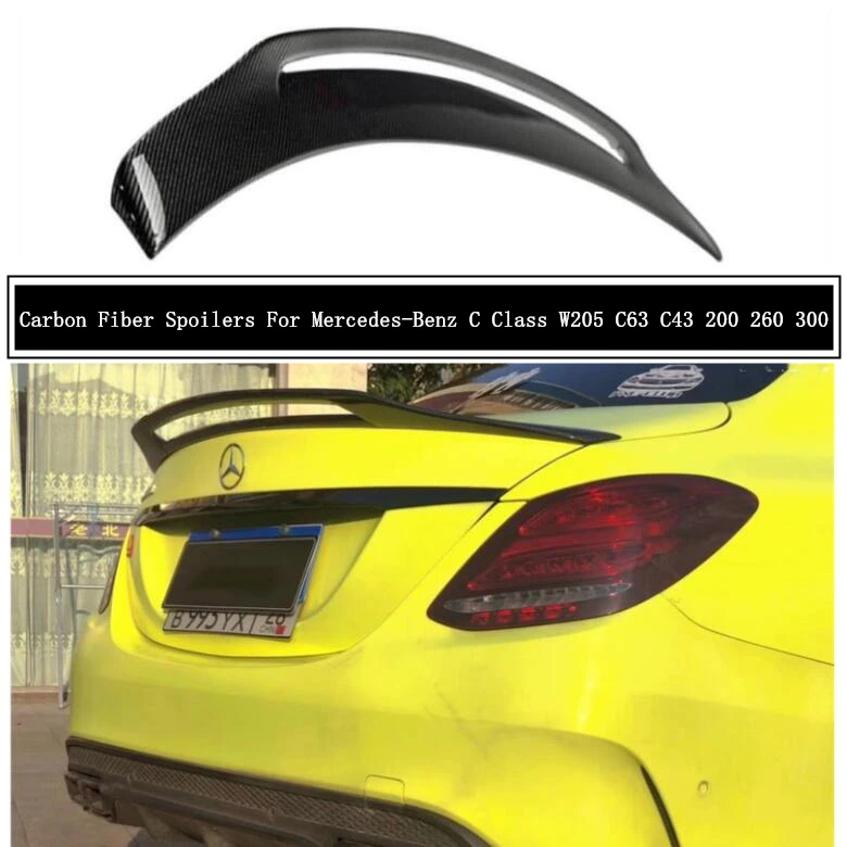 Спойлеры из углеродного волокна для Mercedes Benz C Class W205 C63 C43 C180 C200 C260 C300 2015 2021 спойлер