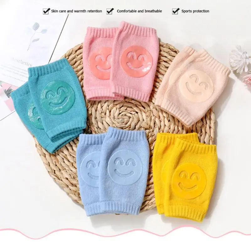 Детские носки налокотники для малышей наколенники ползания с улыбкой