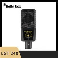 lgt 240 professional condenser recording microphone studio mic for smartphone pc laptop realtime monitoring vlog live gaming